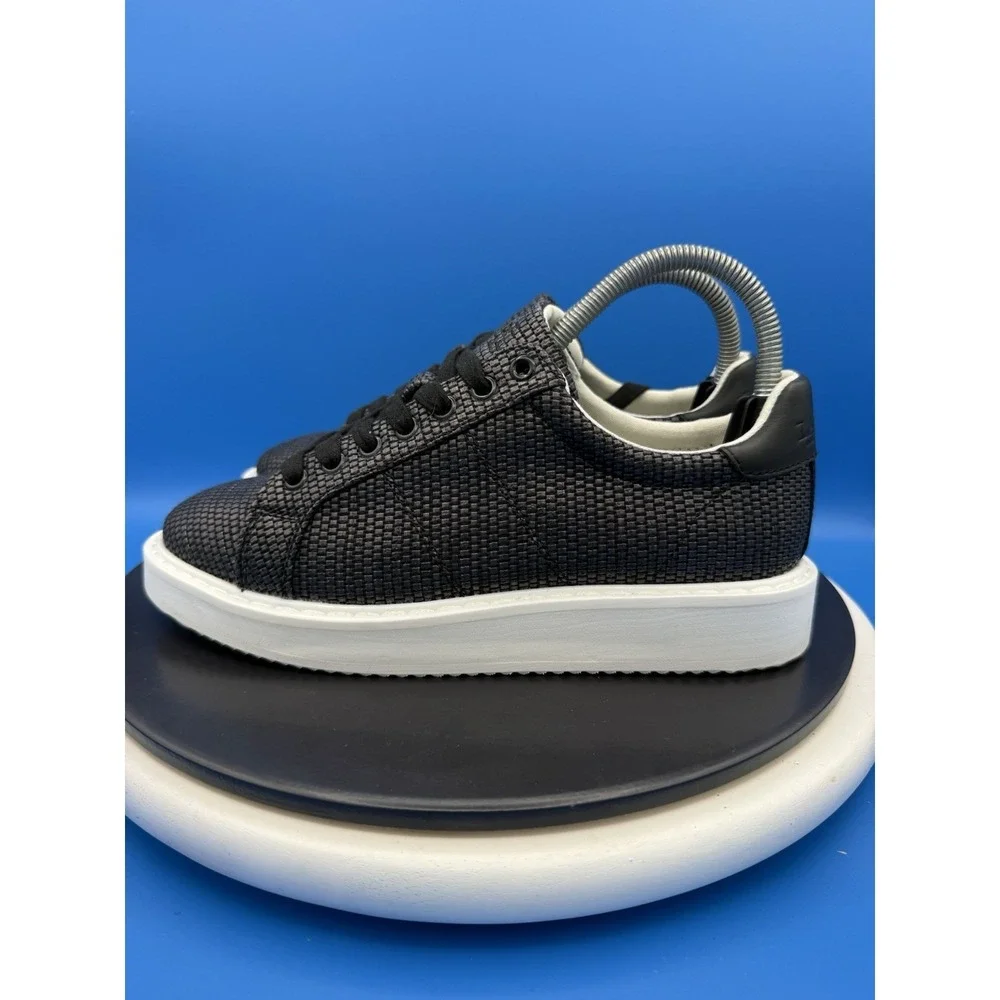 Lauren Ralph Lauren Angeline-4 Womens Size 7 Low Top Black Woven Lace Up Shoes